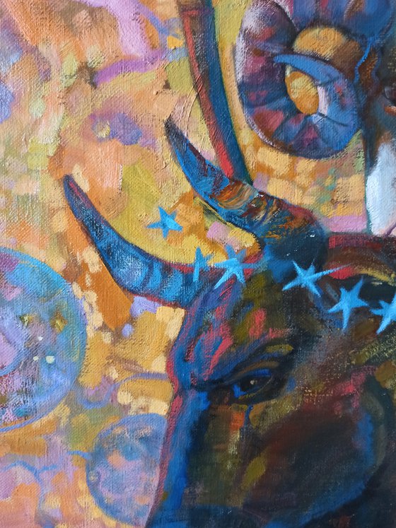 Zodiac signs Oil painting by Anatolii Tarabаnov | Artfinder