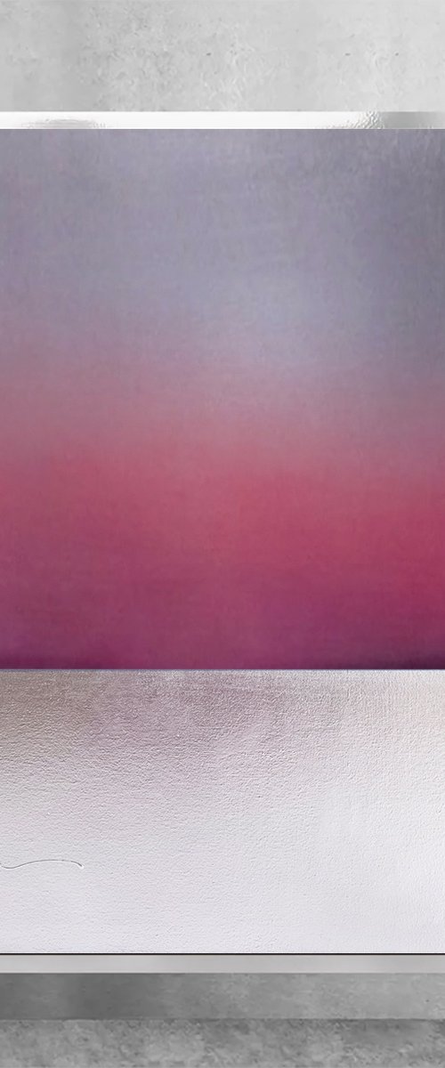 Minimalist Red Sunset on Sea by Indie Ru