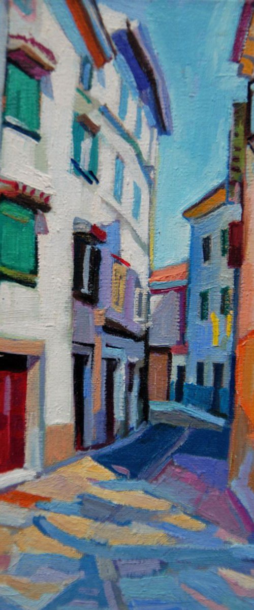 Coastal Street I  / Miniature by Maja Đokić Mihajlović