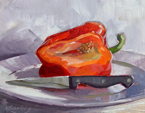 Sliced Red Pepper by Elo Wobig