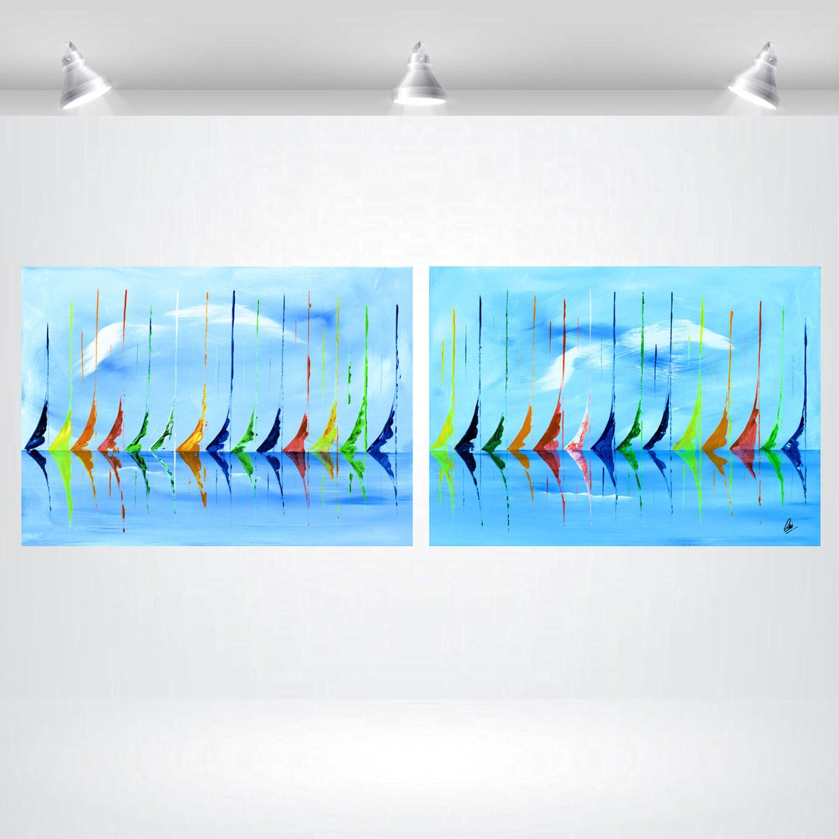  Harmonised Sails By Edelgard Schroer, 55 X 20, Artwork For Sale On Artfinder