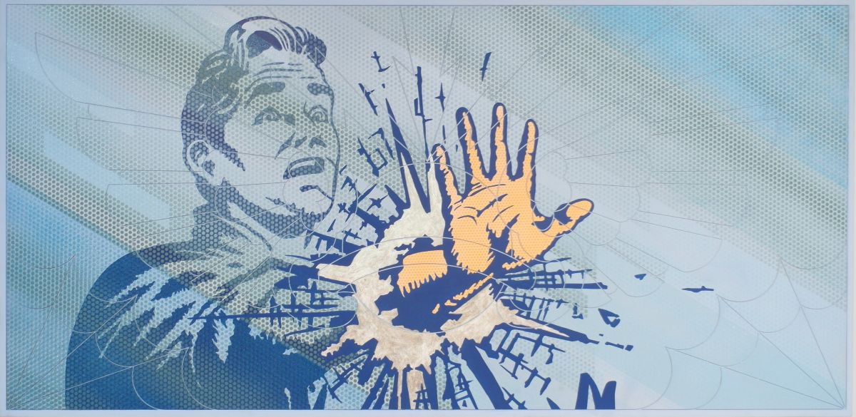 Urban And Pop Portrait Painting By Dangerous Minds Artists, 94 X 46, Smash, Original Artwork