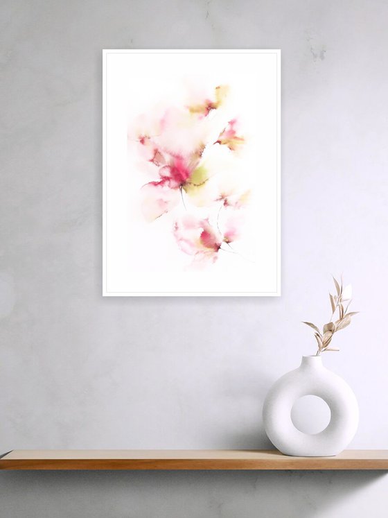 Delicate abstract flowers