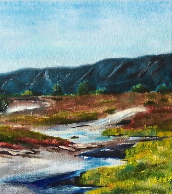 Landscape Mountain River Bend