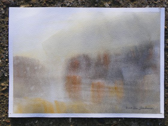 " The colors of foggy morning "