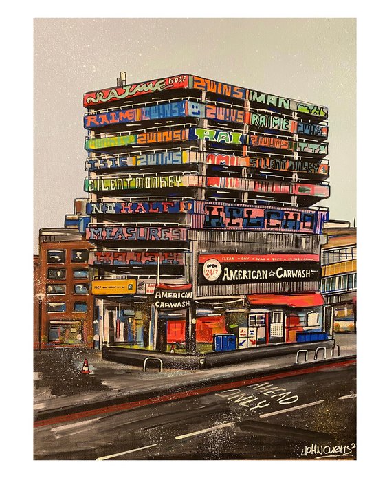 Car Park  - original  on canvas board