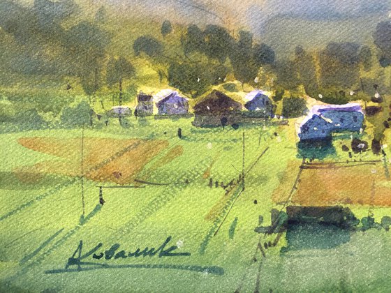 Warm evening. Carpathians