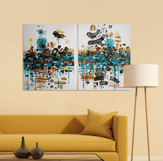 Abstract vision (diptych)