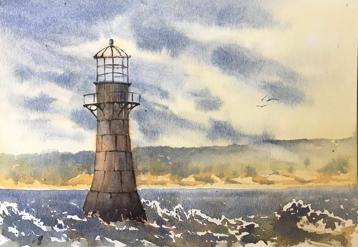 Whiteford Lighthouse by Vicki Washbourne