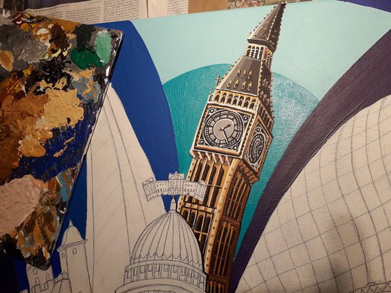 London Landmarks (Blue)