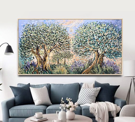 Lavender and Olive Trees
