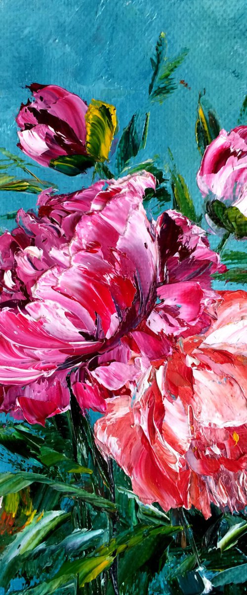 SPRING MELODY - Bouquet. Peonies. May. Pink. Special. Lush. Alluring. Charm of nature. by Marina Skromova
