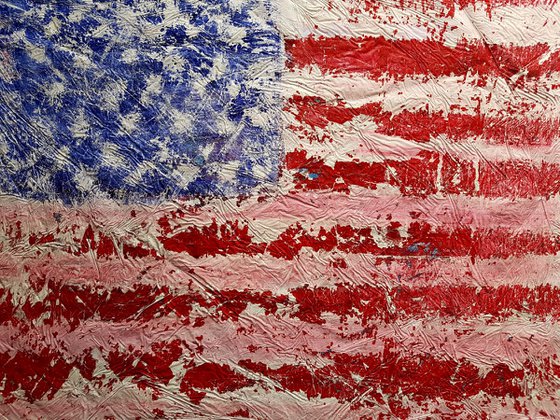 U.S.A. (n.250) - 95 x 69 x 2,50 cm - ready to hang - acrylic painting on stretched canvas