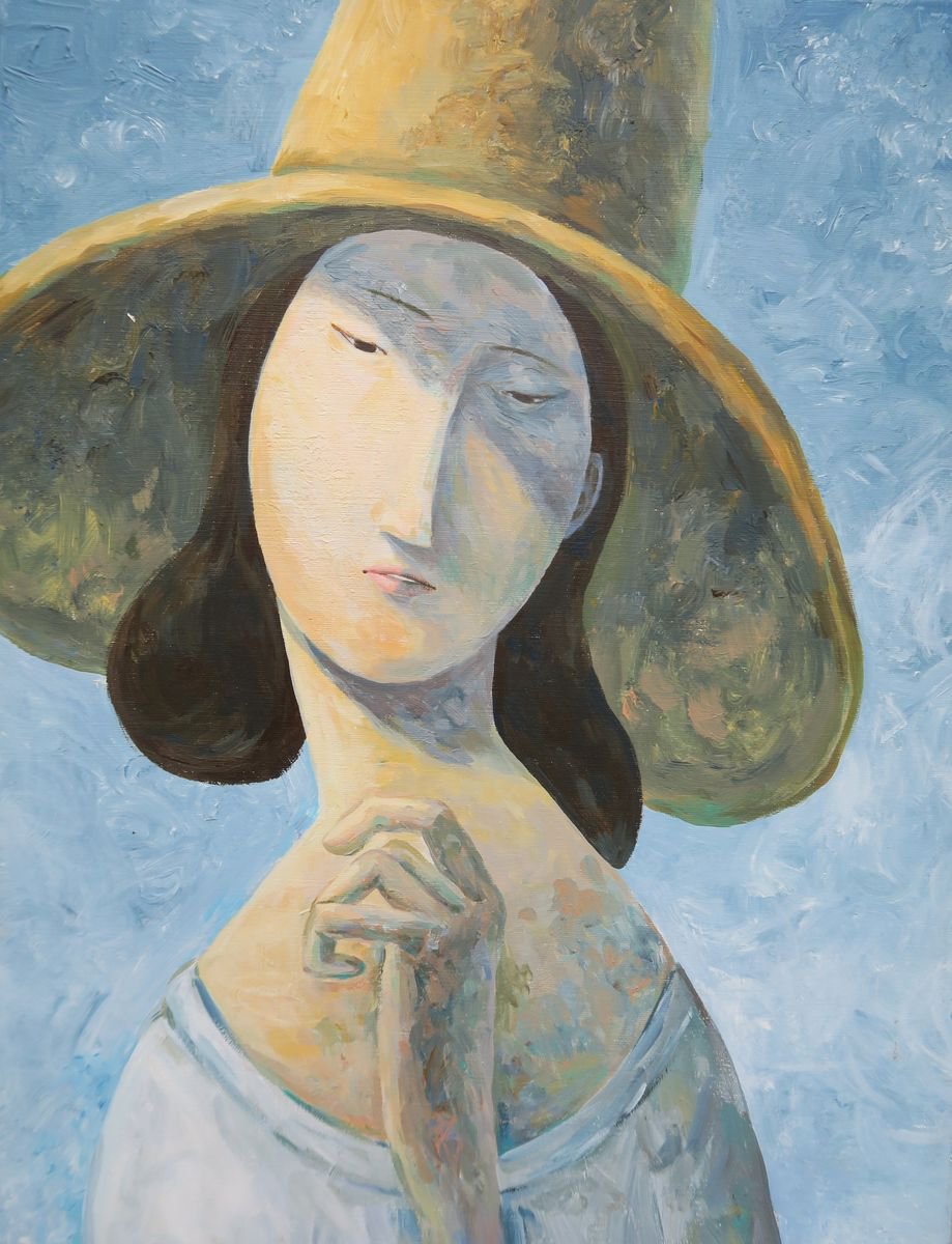 The Variation of Jeanne Hebuterne wearing a Big Hat_Ver.1 by Lee Da Hyo