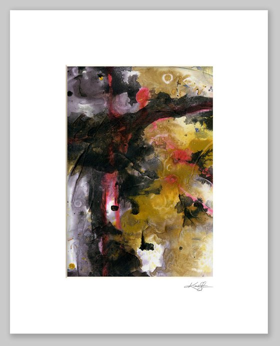 A Moment In Forever Collection 2 - 3 Abstract Paintings in mats by Kathy Morton Stanion