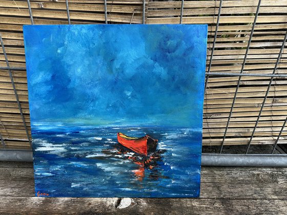 Red boad seascape