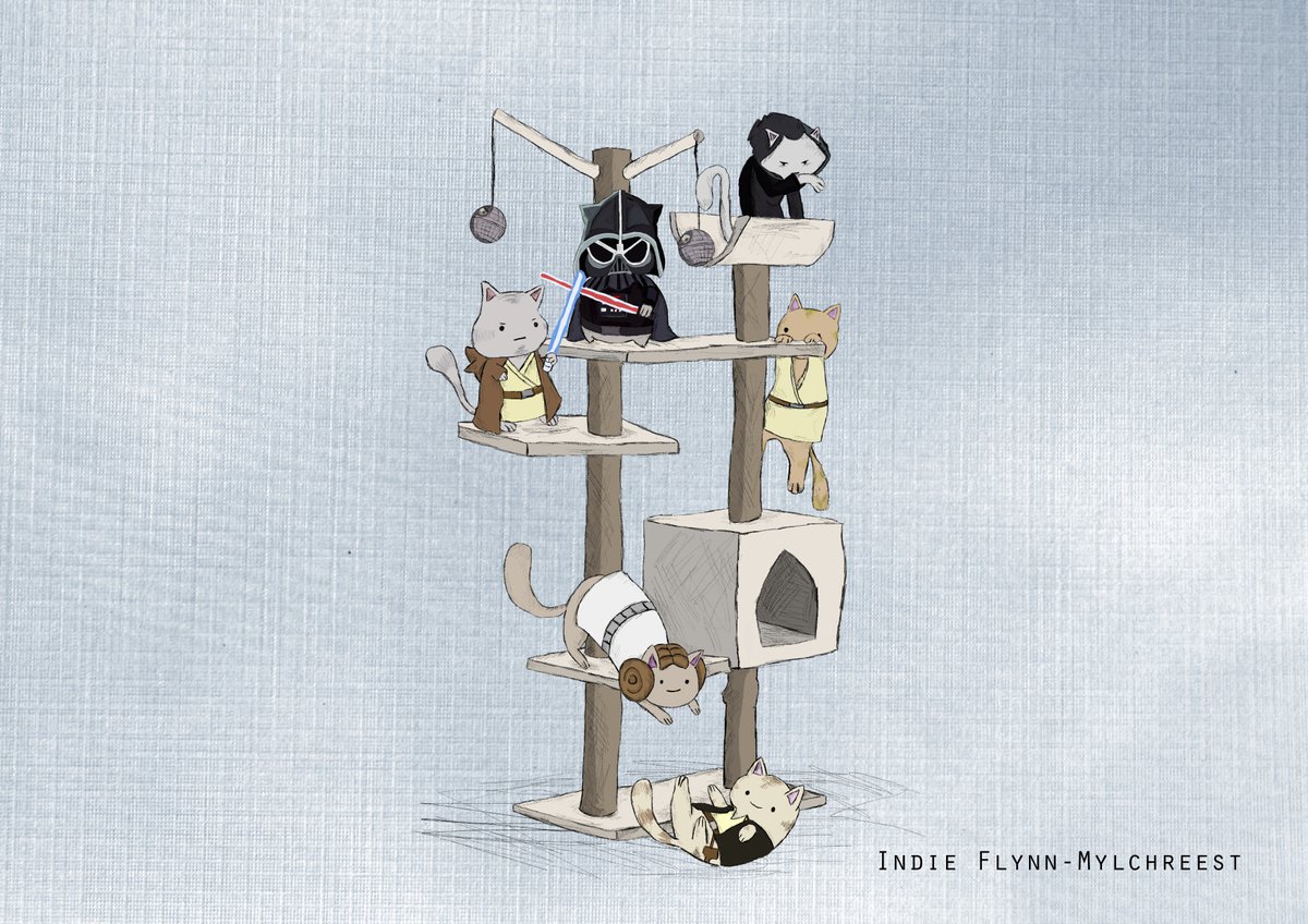 star paws cat tower by Indie Flynn-Mylchreest of MeriLine Art