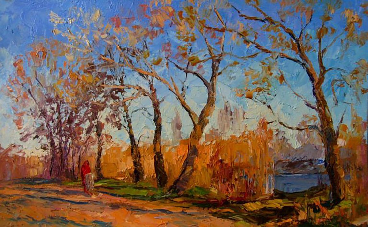 Oil painting On a walk nSerb23 by Boris Serdyuk