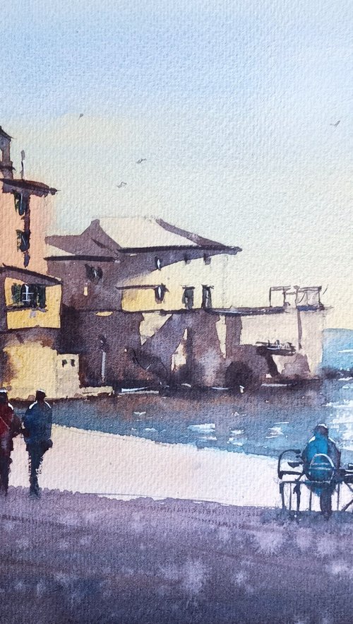 Winter in Boccadasse by Tollo Pozzi