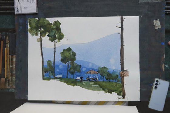 Cafe tables, picnic spot