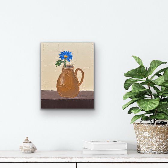 Blue flower in a jug