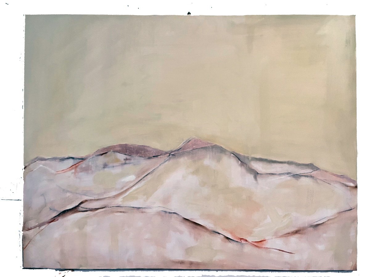 Abstract Landscape Oil Painting By Marilina Marchica, 46 X 35", Landscape, Original Artwork