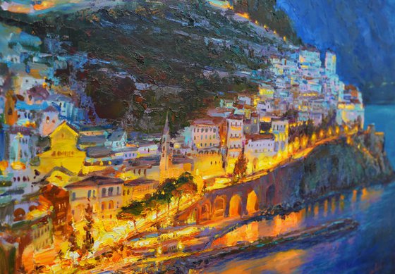 Evening life on Amalfi Coast