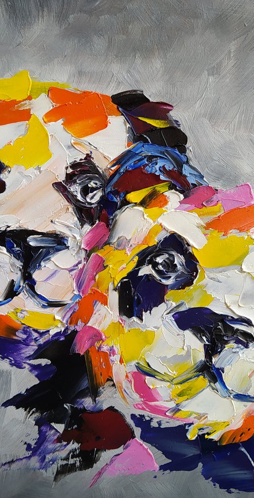In love - pandas, animals, oil painting, panda, love pandas, panda bear, love, animals oil painting, gift for lovers by Anastasia Kozorez