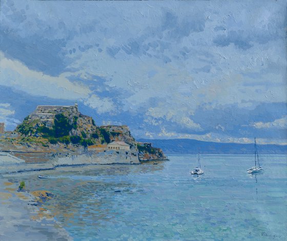 Garitsa Bay, Original Oil Painting by Simon Kozhin