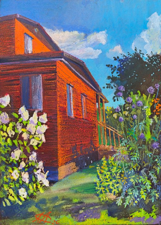Sunlit Cottage Garden