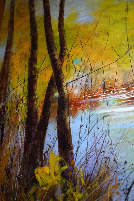 "Reflections of Tranquility: Autumn Waterscape"