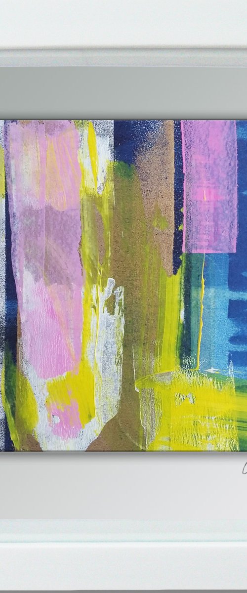 Chanceux #1 -  Framed ready to hang original abstract by Carolynne Coulson