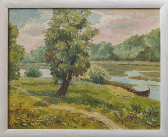 By the river