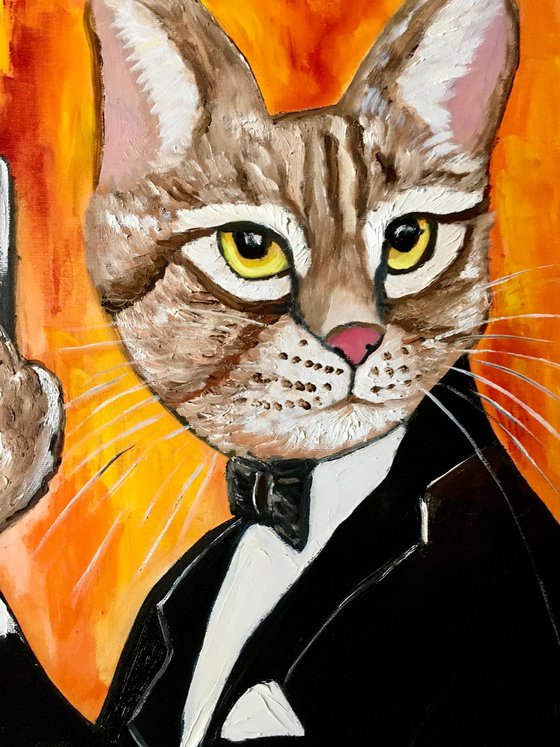 Cat James Bond 007, Cats never die. #3