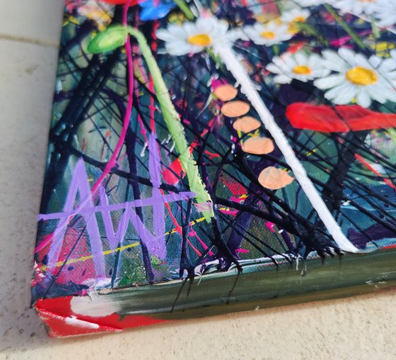 Indigo Entropy Floral Landscape