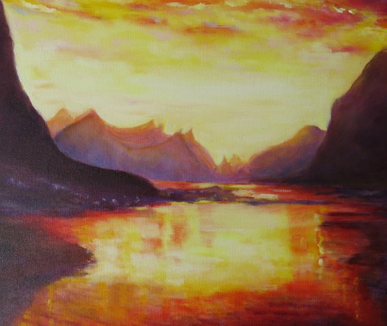 Sunset over Lefoten Islands