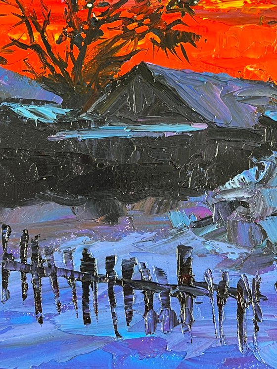 Winter Night In The Village
