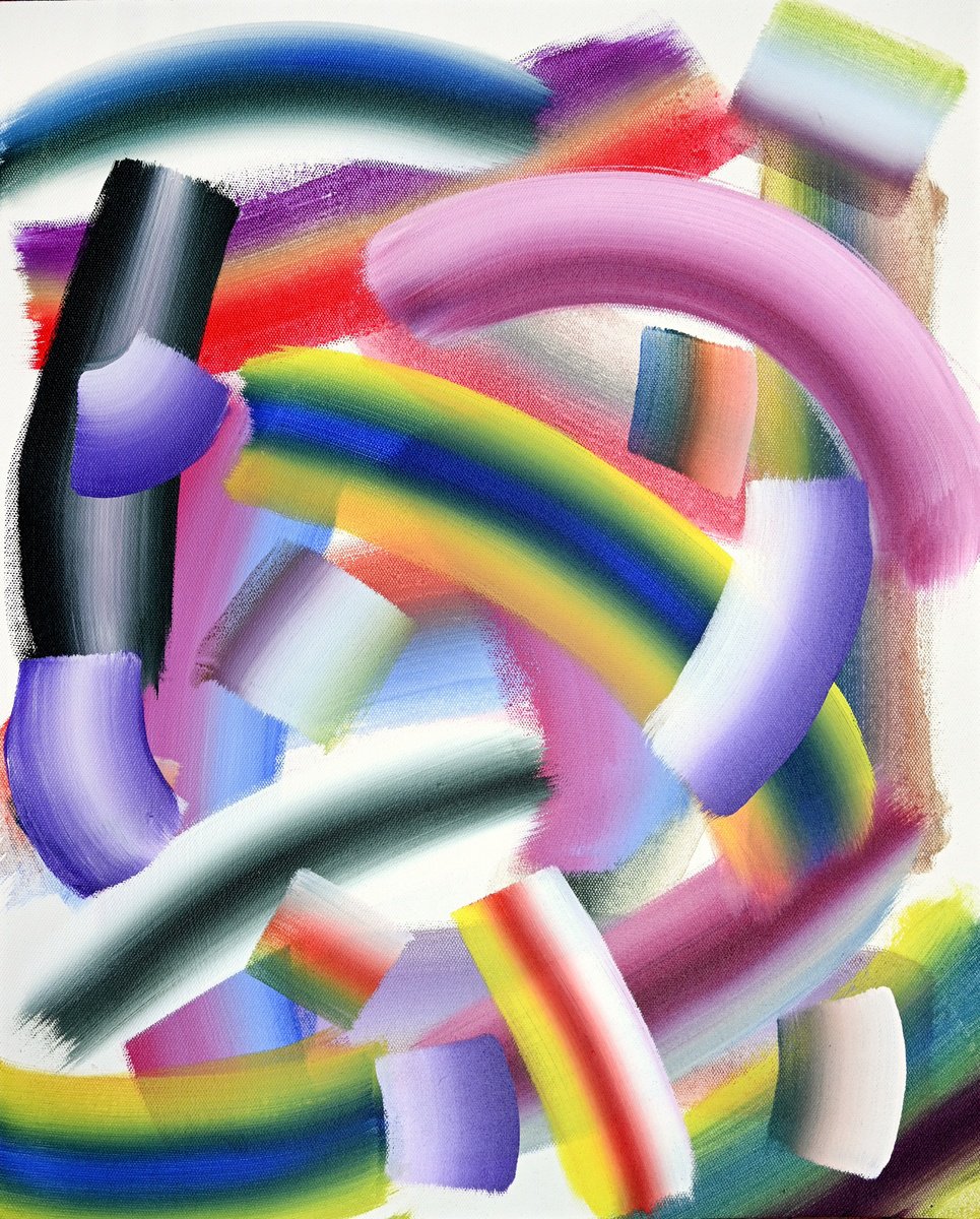 Abstract Acrylic Painting By Sumit Mehndiratta, 16 X 20", Soothbow, Original Artwork