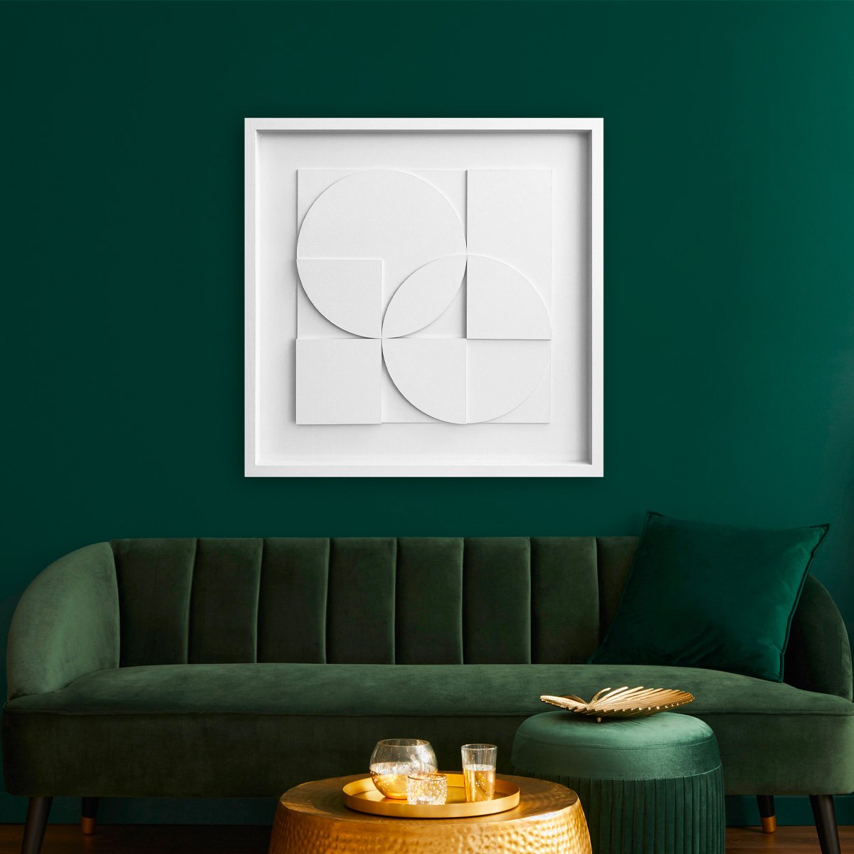 Geometric Abstract Relief By Liam Roberts, 20 X 20", Connection, Original Artwork