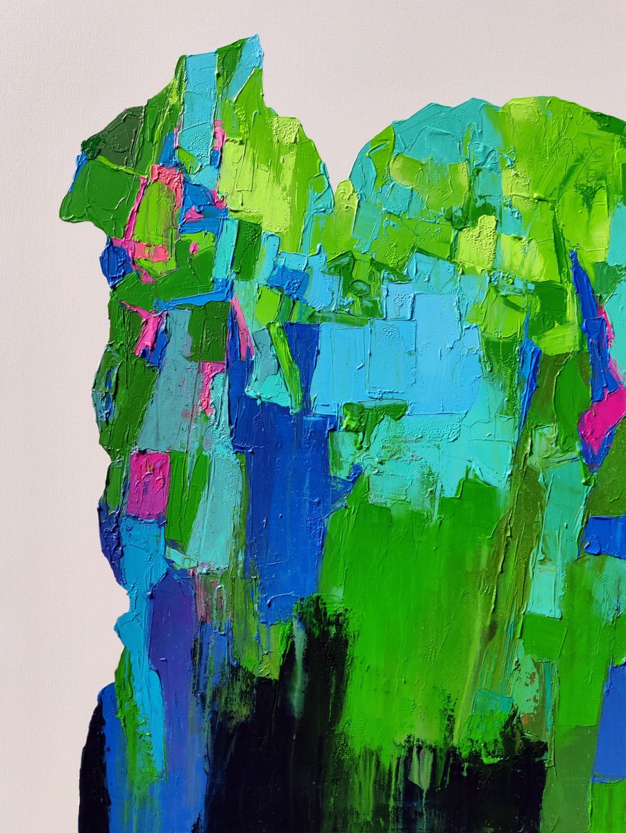 Impressionistic Landscape Acrylic Painting By Abhishek Kumar, 42 X 54, Mystery Of God 8, Original Artwork