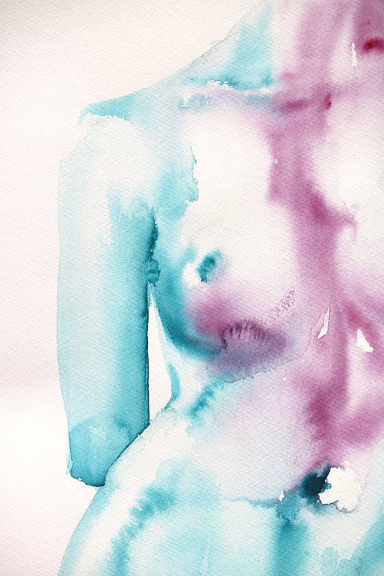 Nude painting "In Fluid Form IX"