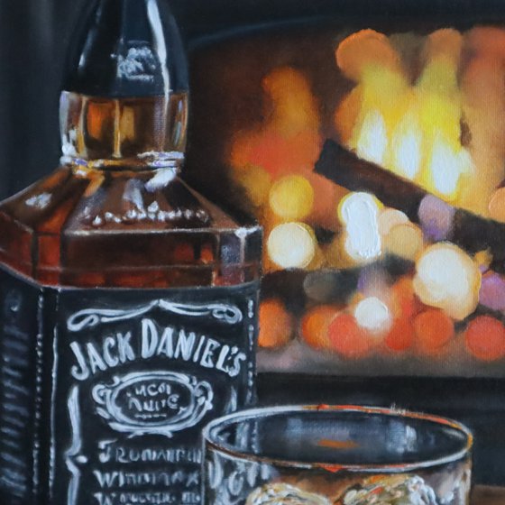 Whiskey Painting, Wine Art