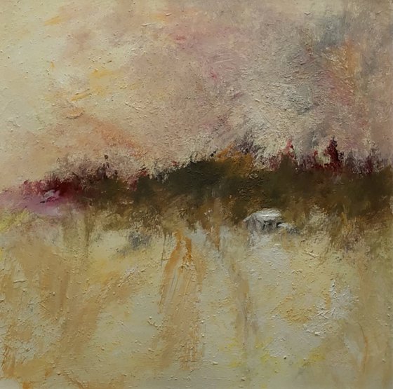 The Edge of Day (Study) - original, mounted painting