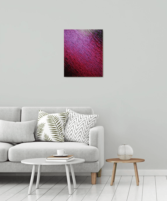 Iridescent pink red knife texture