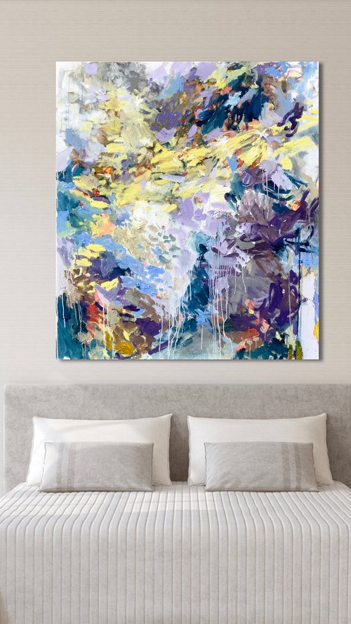 Around the Peak Large abstract by Lana Verdi
