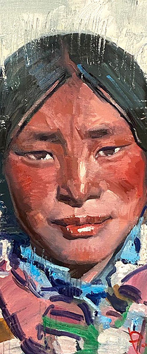 Tibet Woman by Paul Cheng