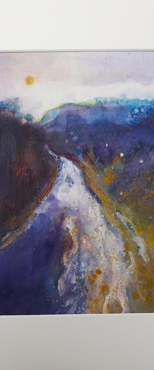 Hazy Sunrise over valley by Teresa Tanner