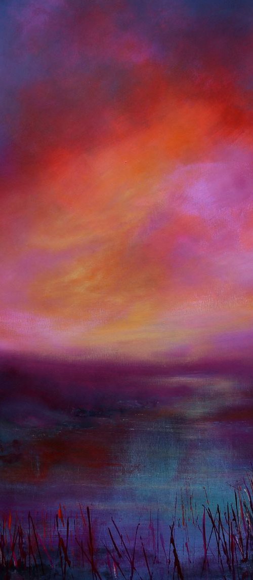 Where It All Begins - Large original landscape painting by Cecilia Frigati