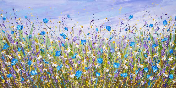 Daisy Dreams - Original Flower Field Painting