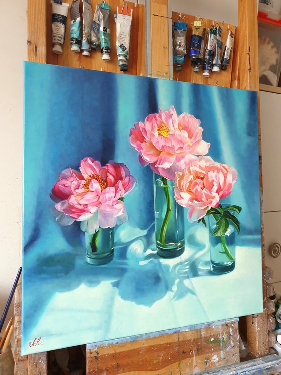 "Trio. "   peonies flower 2021